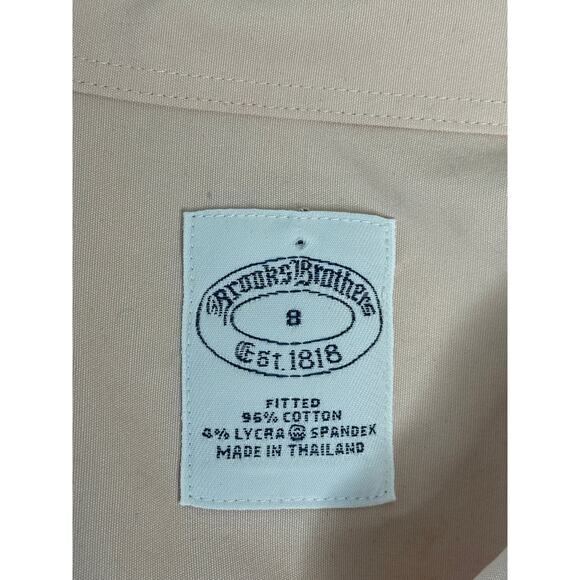 Brooks Brothers Fitted Pink Button-Up Top Collared Long Sleeve Office Workwear 8 - Picture 3 of 7